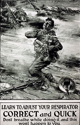 US First World War Gas Mask Information Poster
