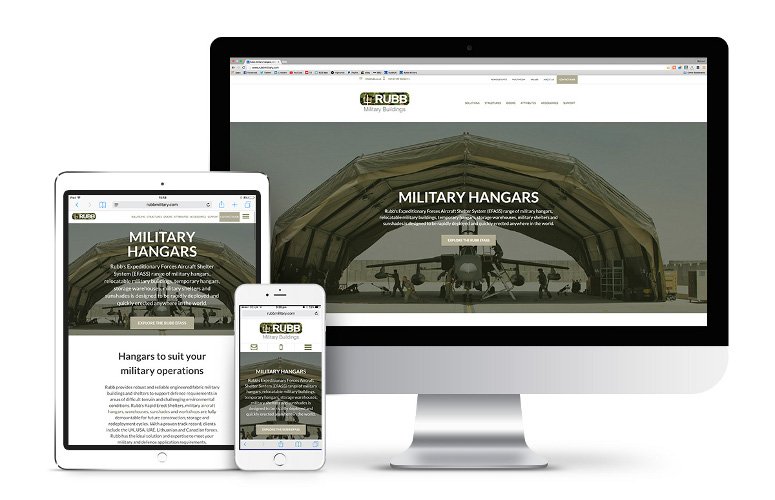 Rubb military website mobile