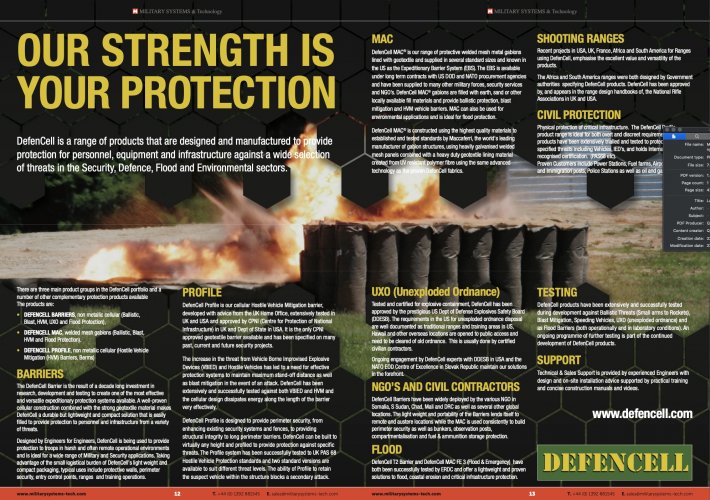 Double Page we've just designed for DefenCell. 