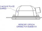 NVIS Rectangular LED Dome light - diagram 2