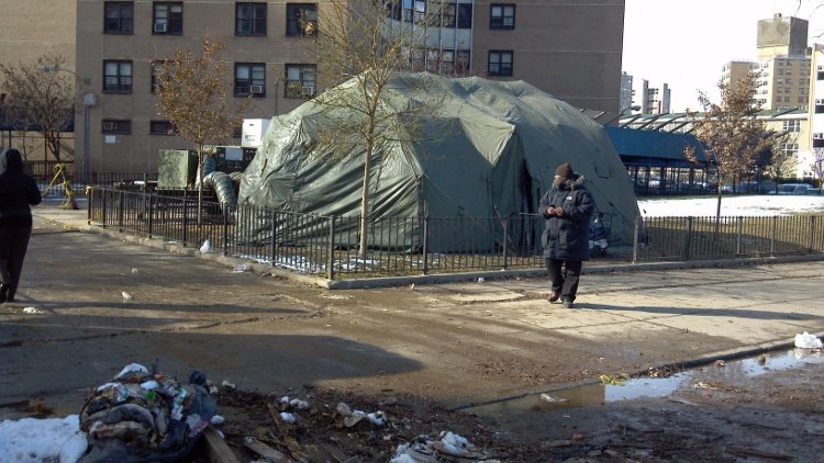 A DRASH TMSS Medium (demo system) set up in Coney Island, Brooklyn