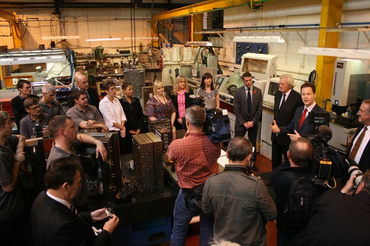 Lord Michael Heseltine and Deputy Prime Minister Mr Nick Clegg