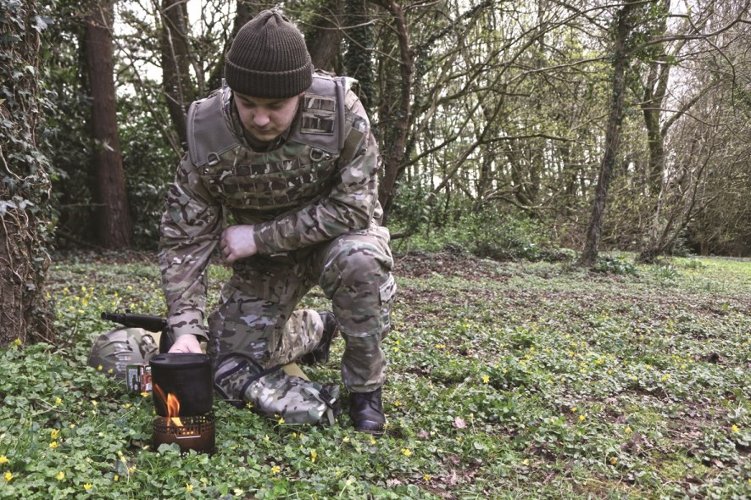 Waterproof Biofuel for Military Rations Cookers - Soldier using FireDragon