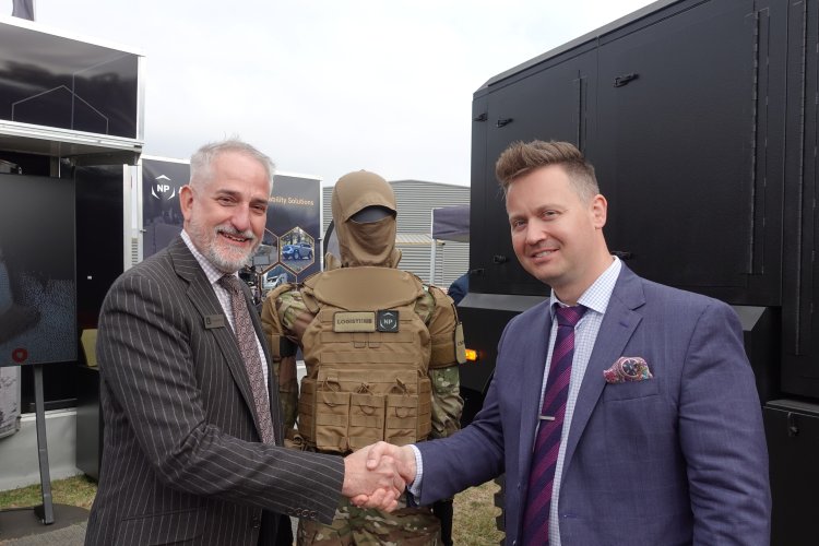 James Kempston, CEO NP Aerospace and James Bottoms from Logistik Unicorp.