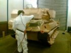 Military Ground Equipment Camouflage Coatings - Military Vehicle being Sprayed