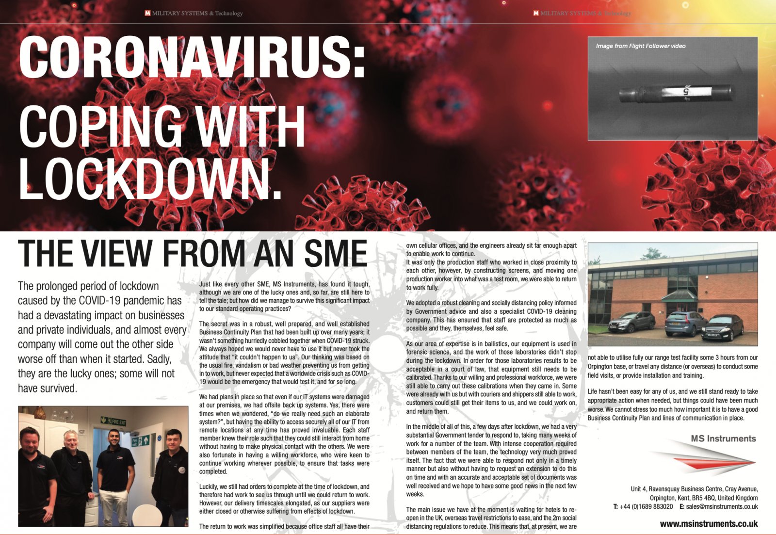 MS Instruments, Ballistic Measuring | Military Systems and Technology