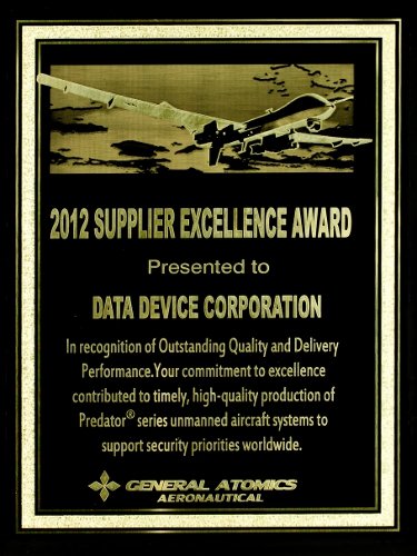 Data Device Corporation (DDC) is again Recognized for Outstanding Quality and Delivery Performance by General Atomics Aeronautical Systems!