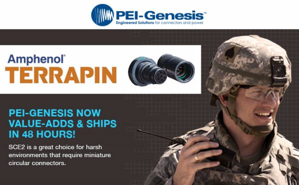 PEI-Genesis Announces Value-Added Assembly of Amphenol LTD’s Rugged Terrapin Miniature Connector Series designed primarily for Military Communications