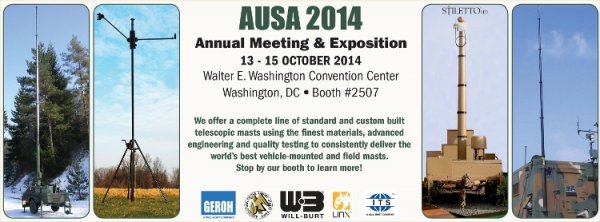 The Will-Burt Company will be exhibiting at the 2014 AUSA tradeshow